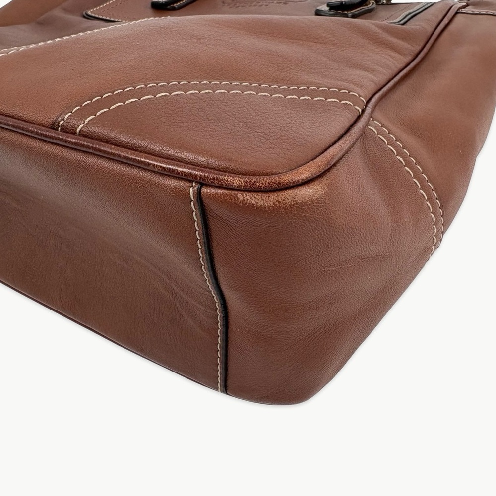 Vintage Coach Gallery Leather North South Tote Putty Brown Y2K Classic F19456 - Picture 11 of 16